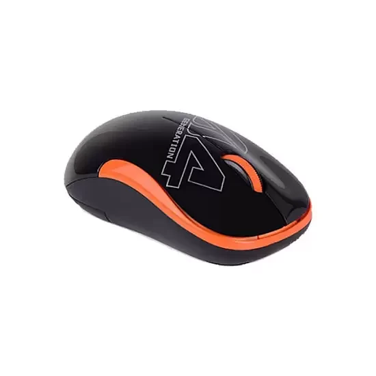 A4 TECH G3-300N BLACK ORANGE V- TRACK WIRELESS MOUSE